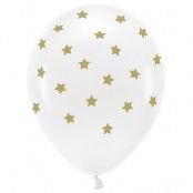 Ballong Vit Med Stjärnor 6-pack