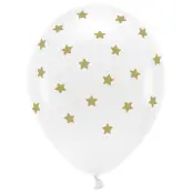 Ballong Vit Med Stjärnor 6-pack