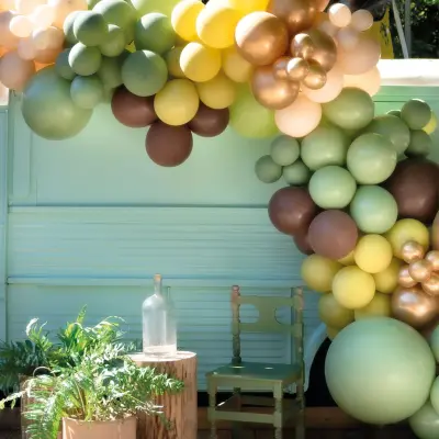 Ballongbåge Grön/Beige/Brun