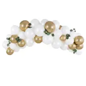 Ballongbåge Guld&Vit 2m