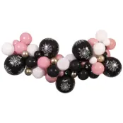 Ballongbåge Halloween Svart, Vit&Rosa