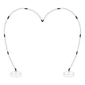 Ballongbåge Hjärtformad