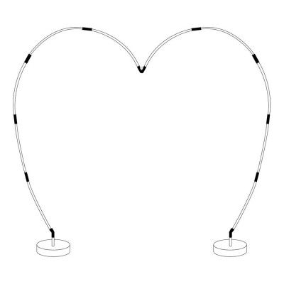 Ballongbåge Hjärtformad