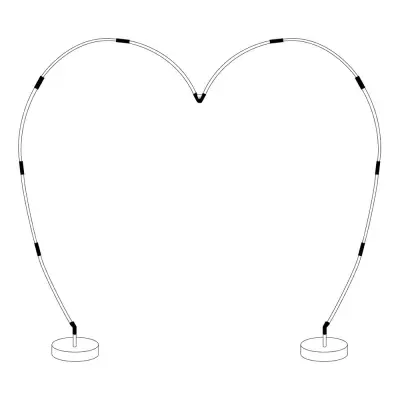 Ballongbåge Hjärtformad