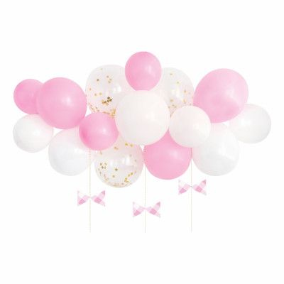 Ballongbåge Rosa Med Rosetter