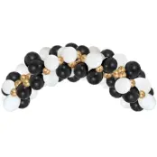 Ballongbåge Vit, Guld&Svart