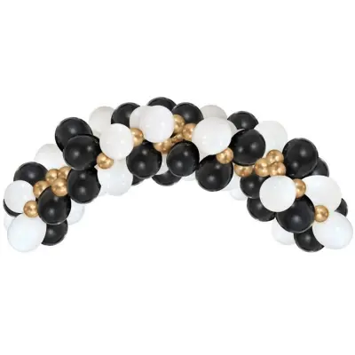 Ballongbåge Vit, Guld&Svart