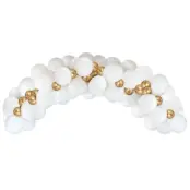 Ballongbåge Vit&Guld