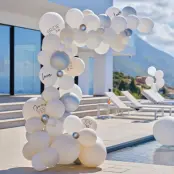 Ballongbåge Vit/Silver Bride to Be