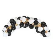 Ballongbåge Vit/Svart/Guld