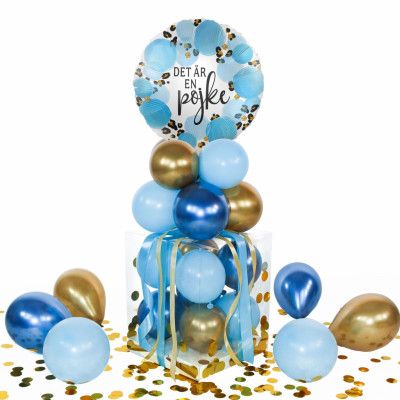 Ballongbox Leopard Det är en Pojke