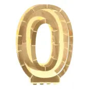 Ballongbox Siffra Guld Metallic - Siffra 0