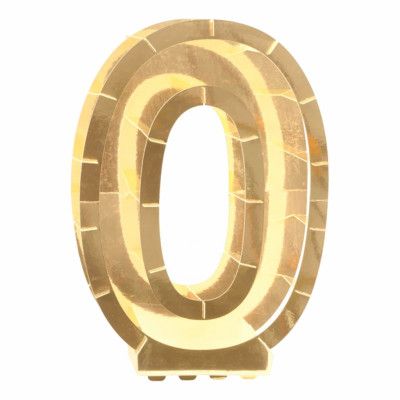 Ballongbox Siffra Guld Metallic - Siffra 0