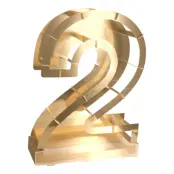 Ballongbox Siffra Guld Metallic - Siffra 2