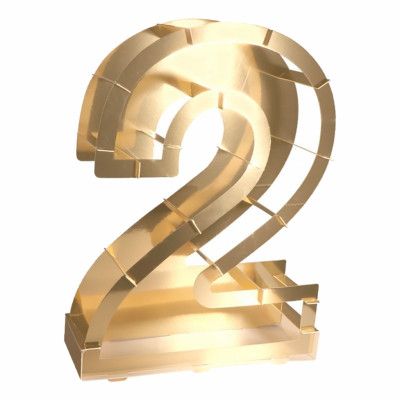 Ballongbox Siffra Guld Metallic - Siffra 2