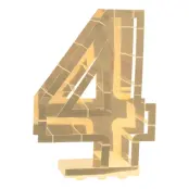 Ballongbox Siffra Guld Metallic - Siffra 4