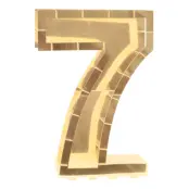 Ballongbox Siffra Guld Metallic - Siffra 7