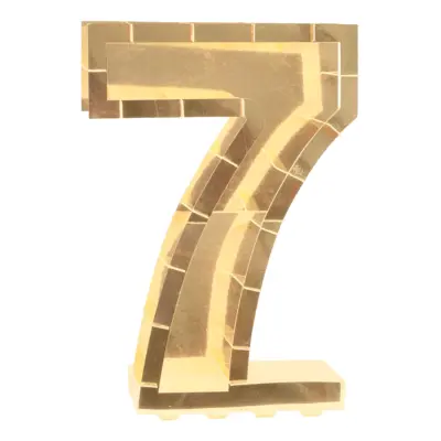 Ballongbox Siffra Guld Metallic - Siffra 7