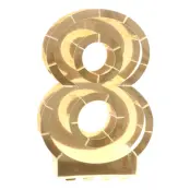 Ballongbox Siffra Guld Metallic - Siffra 8