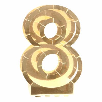 Ballongbox Siffra Guld Metallic - Siffra 8