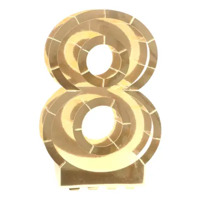 Ballongbox Siffra Guld Metallic - Siffra 8