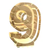 Ballongbox Siffra Guld Metallic - Siffra 9