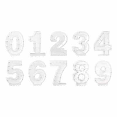 Ballongbox Siffra Vit - Siffra 3