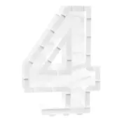 Ballongbox Siffra Vit - Siffra 4