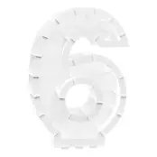 Ballongbox Siffra Vit - Siffra 6
