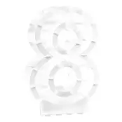 Ballongbox Siffra Vit - Siffra 8