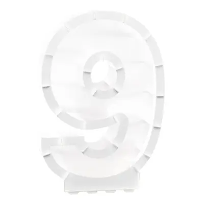 Ballongbox Siffra Vit - Siffra 9