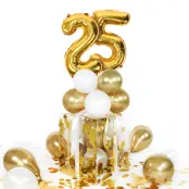 Ballongbox Siffror Guld 25