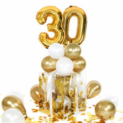 Ballongbox Siffror Guld 30