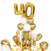 Ballongbox Siffror Guld 40