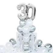 Ballongbox Siffror Silver 30