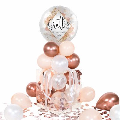 Ballongbox Splash Grattis på Födelsedagen
