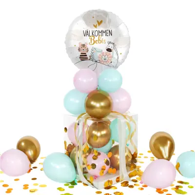 Ballongbox Välkommen Bebis!