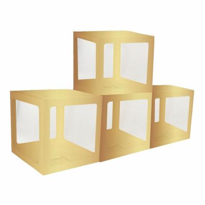 Ballongboxar Guld - 4-pack