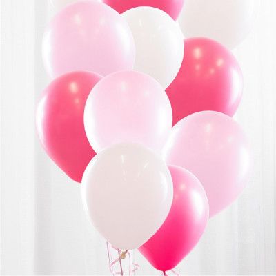 Ballongbukett Babyrosa