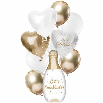 Ballongbukett Champange 10-pack