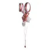 Ballongbukett Marble Shape Birthday 40 Roséguld