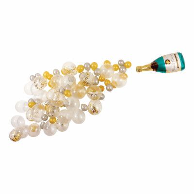 Ballongbukett med Grön Champagneflaska