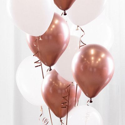 Ballongbukett Roséguld/Krom
