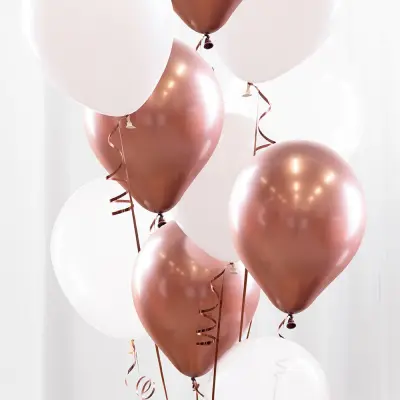 Ballongbukett Roséguld/Krom
