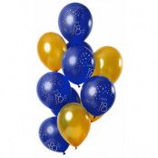 Ballonger 18 års Elegant True Blue 33cm 12-pack