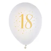 Ballonger 18 Vit/Guld