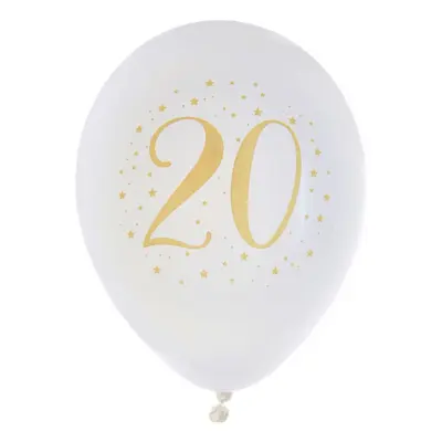 Ballonger 20 Vit/Guld