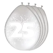 Ballonger 25-års Jubileum Silver - 8-pack