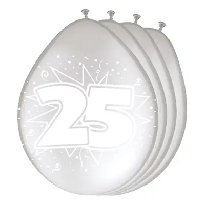 Ballonger 25-års Jubileum Silver - 8-pack