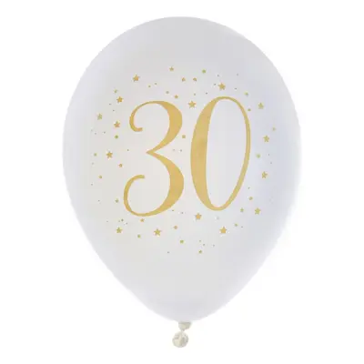 Ballonger 30 Vit/Guld